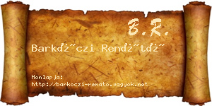 Barkóczi Renátó névjegykártya