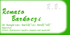 renato barkoczi business card